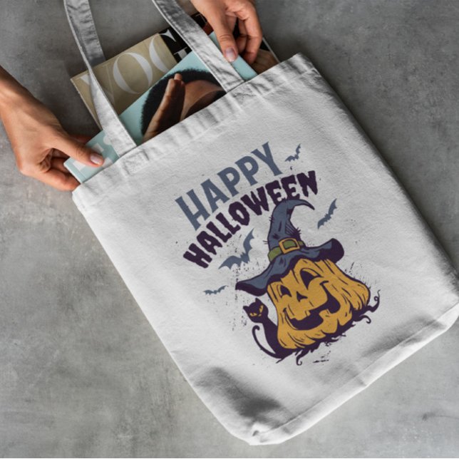 Bolsa Tote Saco de Tote de Abóbora do Halloween (Criador carregado)