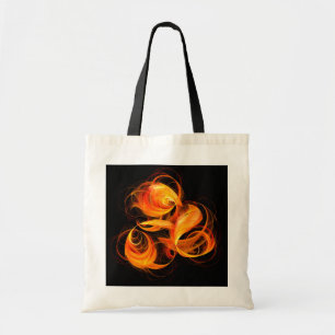 Bolsa Tote Saco de Tote de Abstrato de Arte Fireball