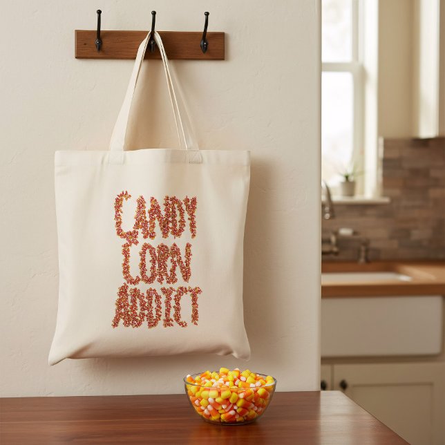 Bolsa Tote Saco de Tote de Addicto de Milho de Halloween (🎃 Perfect for hiding your stash of candy corn 🎃)