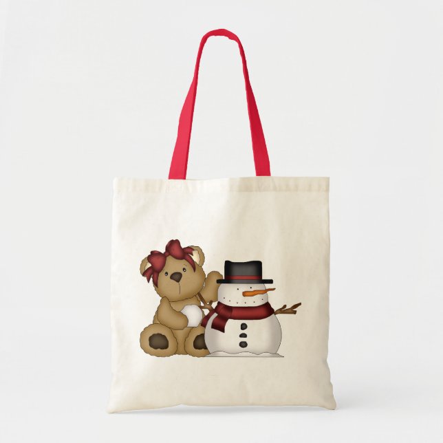 Bolsa Tote Saco de Tote de Amigos de Natal (Frente)