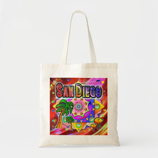 Bolsa Tote Saco de Tote de Amigos Tropicais San Diego (Frente)