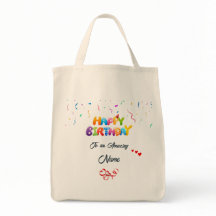 Saco de Tote de Aniversário Personalizado - Presen