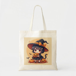 Bolsa Tote Saco de Tote de Bruxa Pequena Halloween