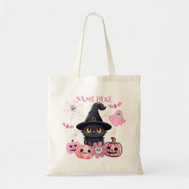 Bolsa Tote Saco de Tote de Bruxo Gatinho de Halloween
