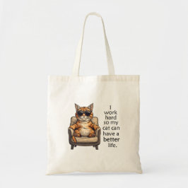 Bolsa Tote Saco de Tote de Chefe de Gato Simples, Mas Adoráve