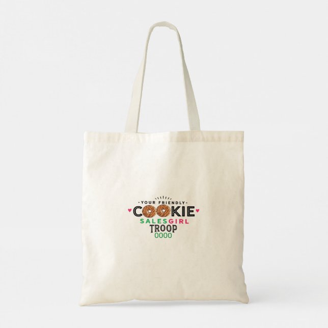 Bolsa Tote Saco de Tote de Cookie para Garotas (Verso)