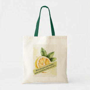 Bolsa Tote Saco de Tote de Cotação de Limão - Fresco e Inspir