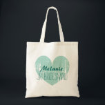 Bolsa Tote Saco de tote de dama de honra júnior personalizado<br><div class="desc">Bonita dama de dama de honra para a garota. Malas para as crianças, dama de honra personalizada. Belo vintage parece design com texto elegante e nome personalizado. Faça um para damas de honra, florista, madrinha de casamento, mãe da noiva etc. Design para festa de casamento de chic, bela festa de...</div>