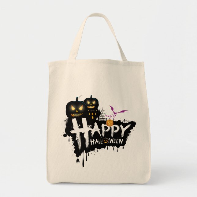 Bolsa Tote Saco de Tote de Design do Halloween (Frente)