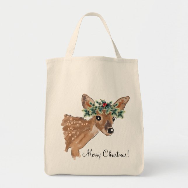 Bolsa Tote Saco de Tote de Feriado de Deer (Frente)