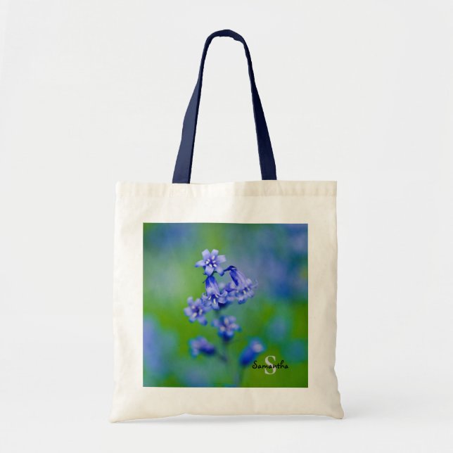 Bolsa Tote Saco de Tote de Flor Bluebell (Frente)