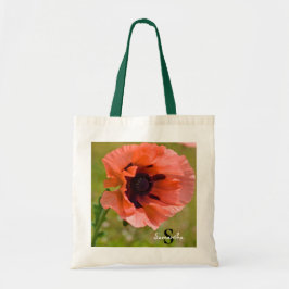 Bolsa Tote Saco de Tote de flor de papoila laranja