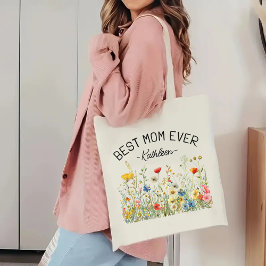 Bolsa Tote Saco de Tote de Flores Selvagens Personalizado, Me