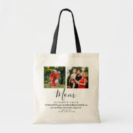 Bolsa Tote Saco de Tote de Foto de Citação da Mãe de Script M