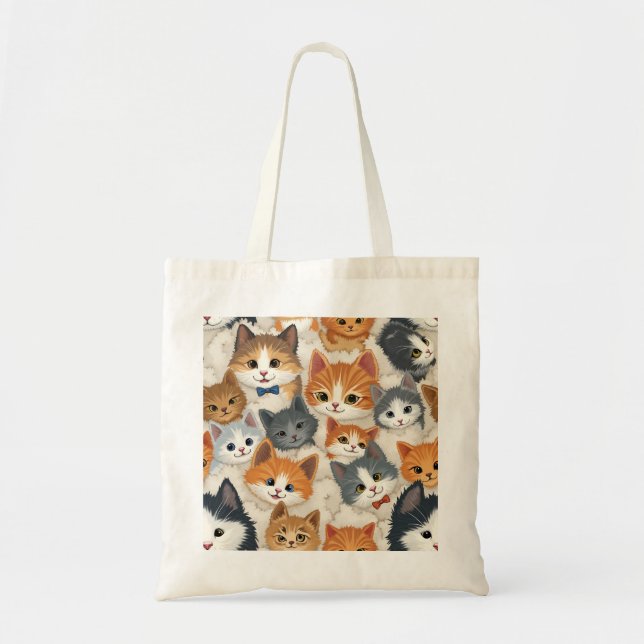 Bolsa Tote saco de tote de gato (Frente)