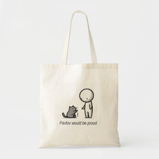 Bolsa Tote Saco de tote de gato engraçado: Pavlov ficaria org