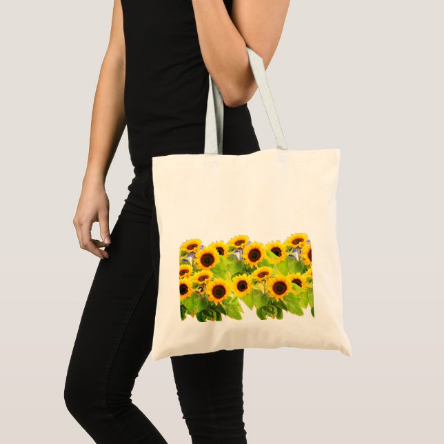 Bolsa Tote Saco de Tote de Girassóis (Frente (produto))