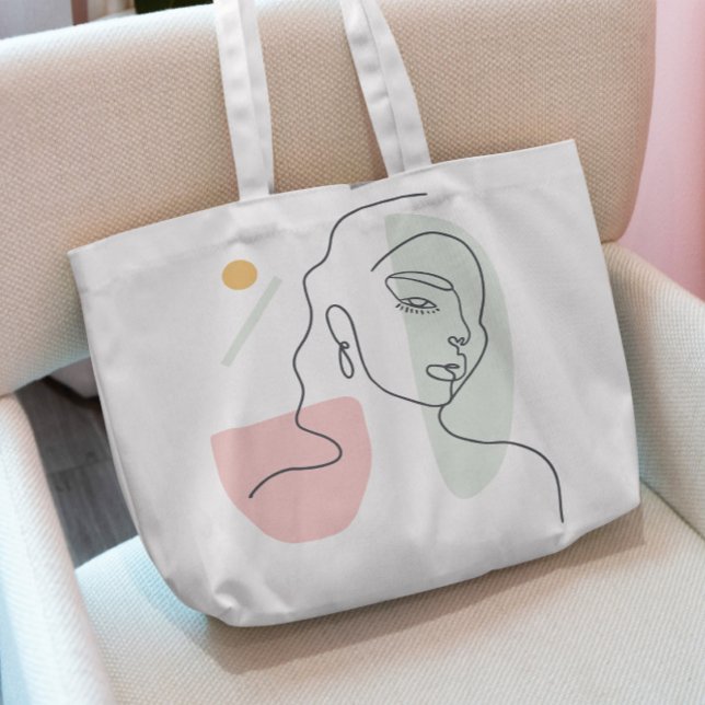 Bolsa Tote Saco de Tote de Linha Contínua da Mulher (Criador carregado)
