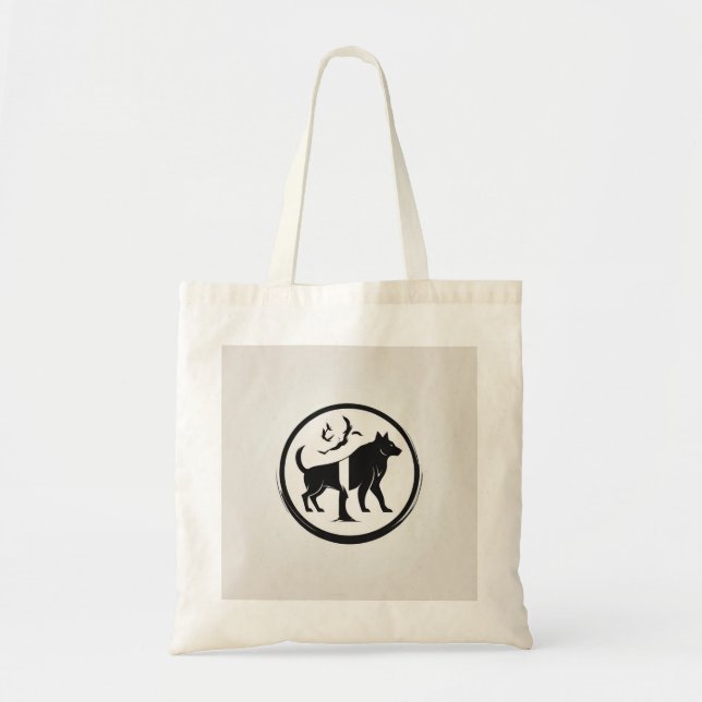 Bolsa Tote saco de tote de lobo (Frente)