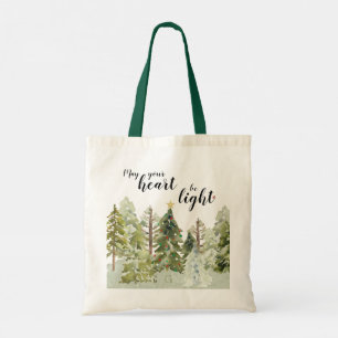 Bolsa Tote Saco de Tote de Natal da Floresta Verde Russa