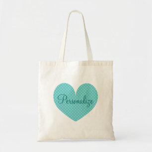 Bolsa Tote Saco de tote de padrão de bolinhas cardíacas per