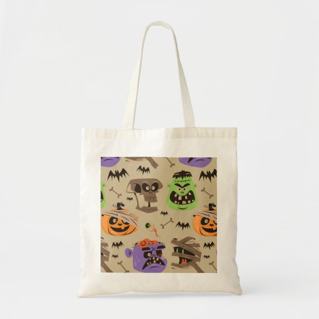 Bolsa Tote Saco de tote de padrão de colheita do Halloween (Frente)