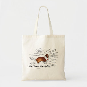 Bolsa Tote Saco de tote de Sheepdog Shetland