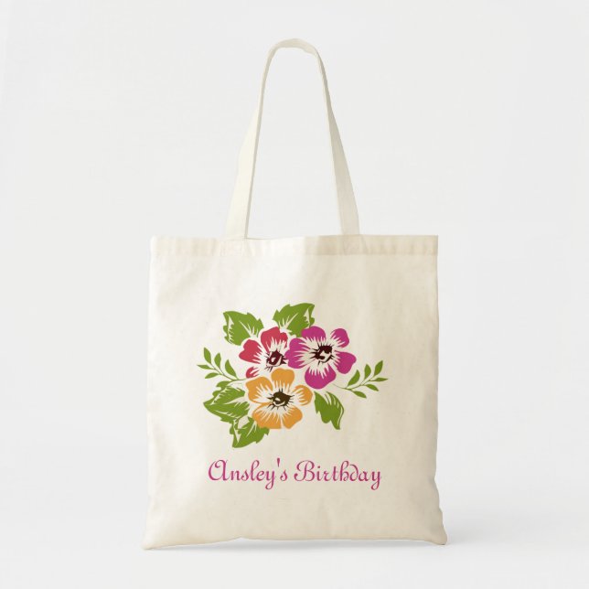 Bolsa Tote Saco de Tote de Três Flores (Frente)