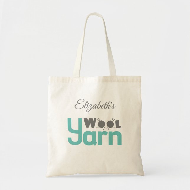 Bolsa Tote Saco de Tote de Yarn Wool (Frente)