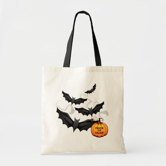 Bolsa Tote Saco de Tote do Bag-Bats do Halloween (Frente)