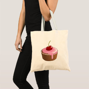 Bolsa Tote Saco de Tote do Cupcake de Cherry