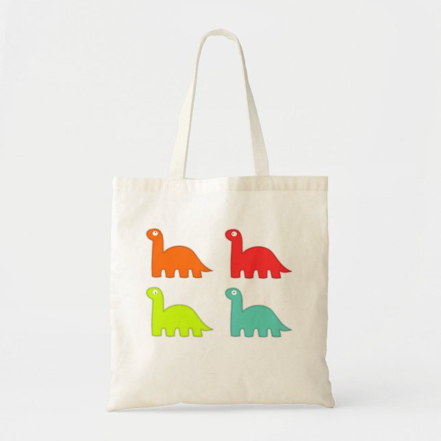 Bolsa Tote Saco de Tote do Dragão Dino Cute Personalizado (Frente)