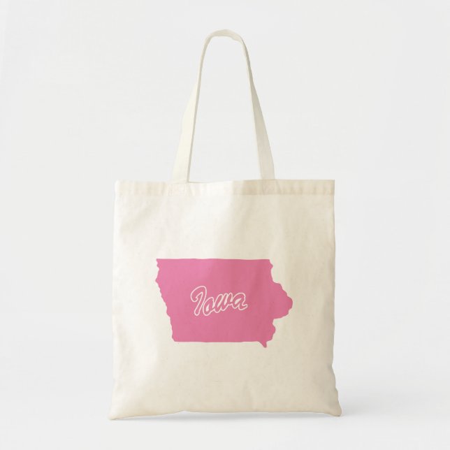 Bolsa Tote Saco De Tote Do Estado De Iowa (Frente)