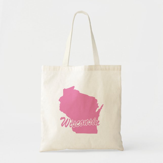 Bolsa Tote Saco De Tote Do Estado De Wisconsin (Frente)