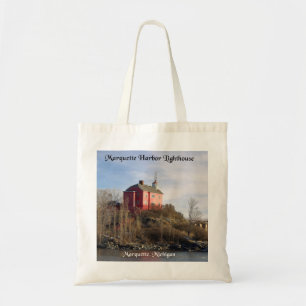 Bolsa Tote Saco de tote do farol Marquette Harbor 3