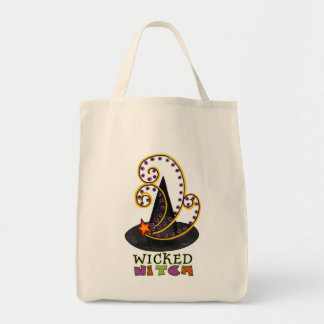 Bolsa Tote Saco de Tote do Halloween com Chapéu de Bruxas
