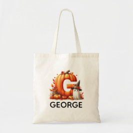 Bolsa Tote Saco de Tote do Halloween Monograma Personalizado