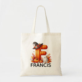 Bolsa Tote Saco de Tote do Halloween Monograma Personalizado