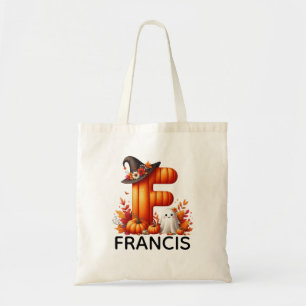 Bolsa Tote Saco de Tote do Halloween Monograma Personalizado