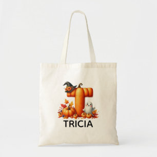 Bolsa Tote Saco de Tote do Halloween Monograma Personalizado