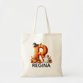 Bolsa Tote Saco de Tote do Halloween Monograma Personalizado