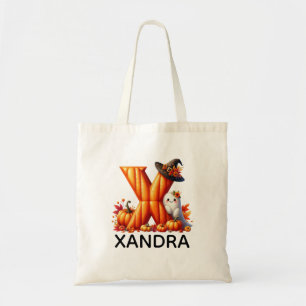 Bolsa Tote Saco de Tote do Halloween Monograma Personalizado