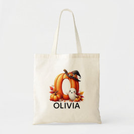 Bolsa Tote Saco de Tote do Halloween Monograma Personalizado