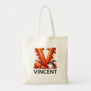 Bolsa Tote Saco de Tote do Halloween Monograma Personalizado
