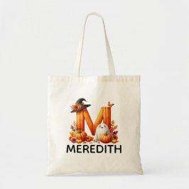 Bolsa Tote Saco de Tote do Halloween Monograma Personalizado