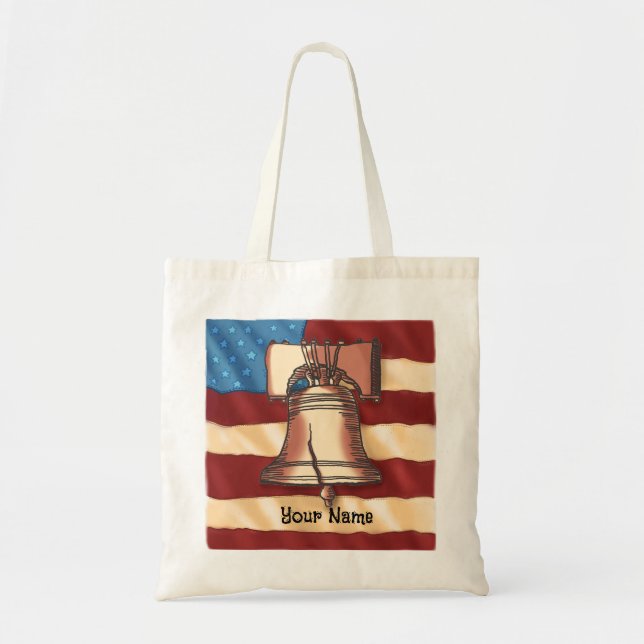 Bolsa Tote Saco de tote do Liberty Bell (Frente)