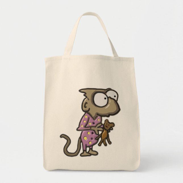 Bolsa Tote Saco de Tote do Macaco Pajama (Frente)
