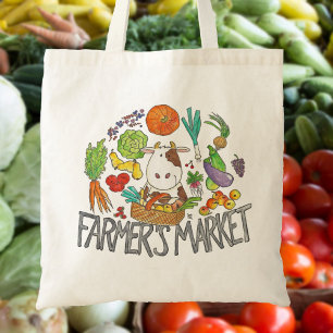 Bolsa Tote Saco de tote do mercado de FARMER por Nicole Janes