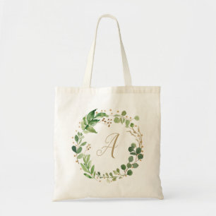Bolsa Tote Saco de Tote do Monograma Personalizado Verde