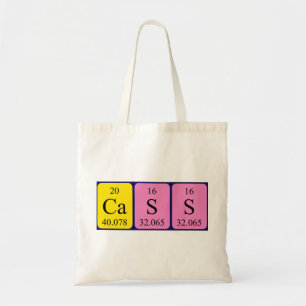 Bolsa Tote Saco de tote do nome da mesa periódica